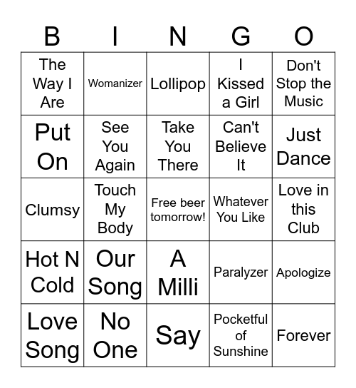 2008 Bingo Card