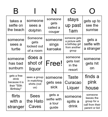 Girls Trip Bingo Card
