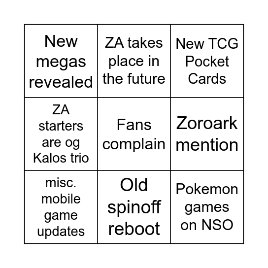 Bingo Card