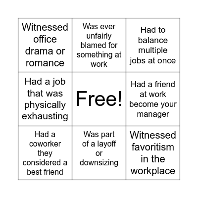 SWEAT Bingo Card