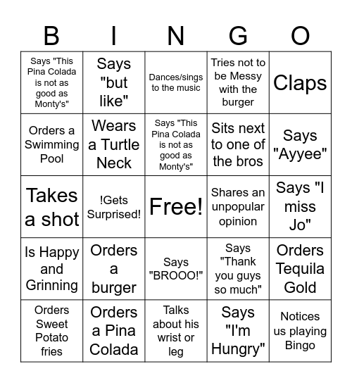 Simba Birthday Bingo! Bingo Card