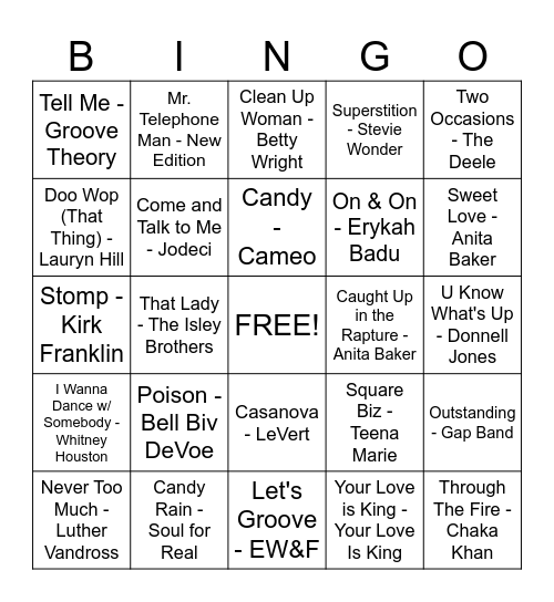 Mom's Saturday Morning Clean Up Bingo Card
