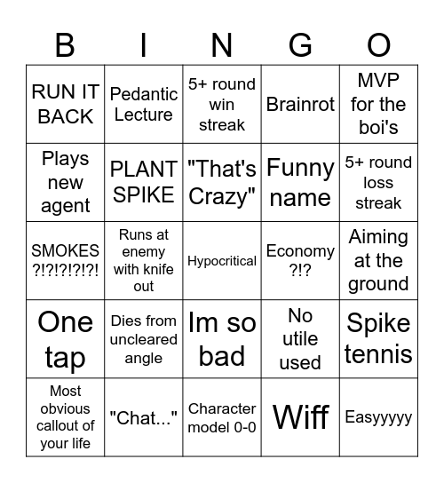 Val bingo 2 Bingo Card