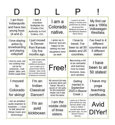Class of 2025 Bingo Card