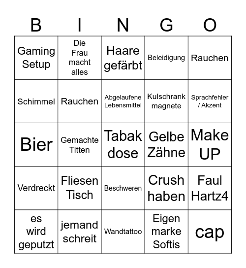 Assi TV / RTL2 Bingo Card