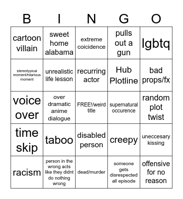 TT BINGOOOOOOOOOOOOOOOO Bingo Card