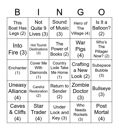 Advance Together Bingo Card