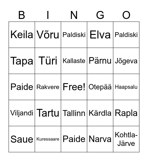 LINNADE  BINGO Card