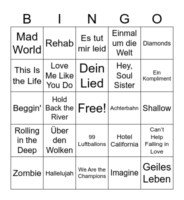 Am Turm Bingo Card