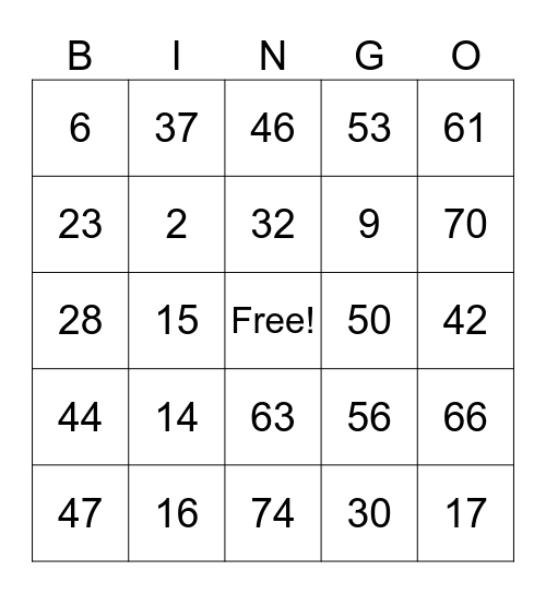Disney Alumni Bingo Card