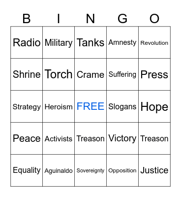 EDSA BINGO Card