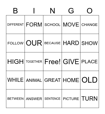 Bingo #2 Bingo Card