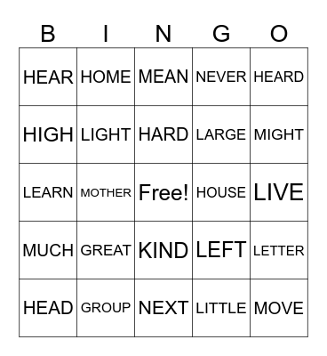 Bingo #3 Bingo Card