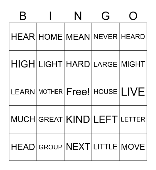 Bingo #3 Bingo Card