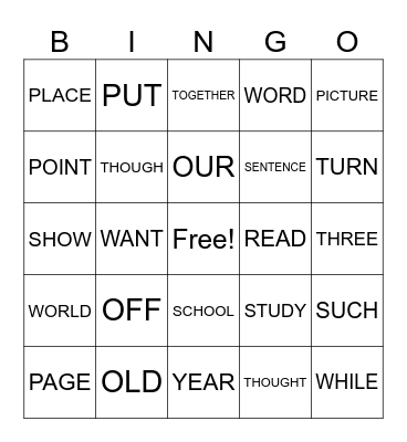 Bingo #4 Bingo Card