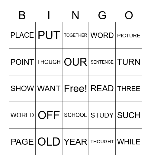 Bingo #4 Bingo Card