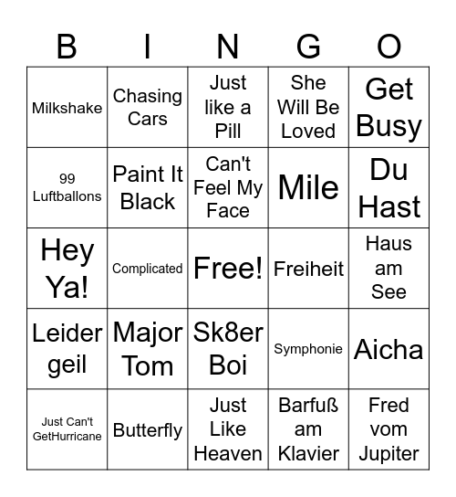 Am Turm Bingo Card