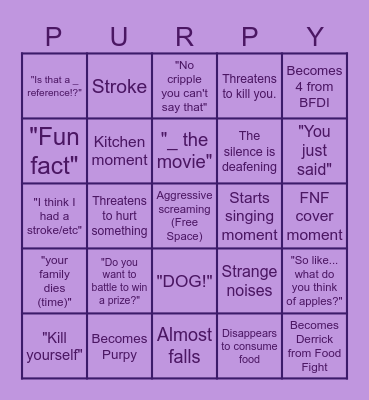 Crafted Bingo Card