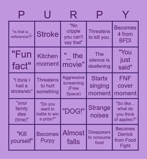 Crafted Bingo Card