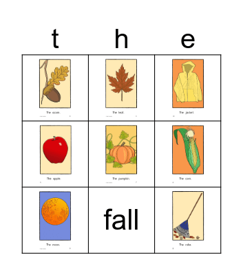 it is fall Bingo Card