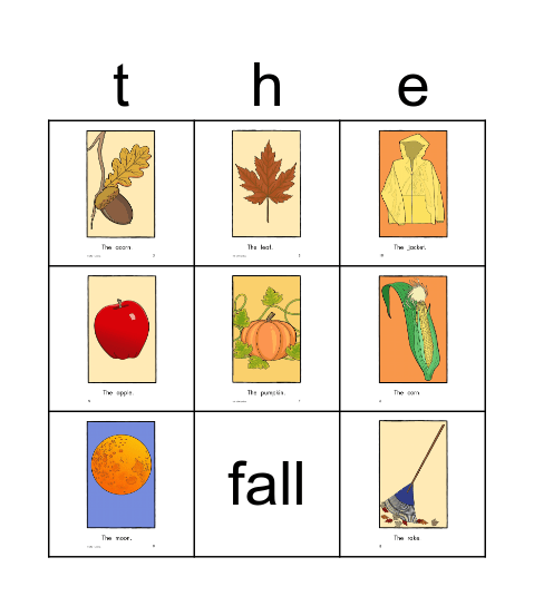 it is fall Bingo Card