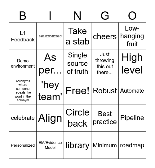 Lingo Bingo 2 Bingo Card
