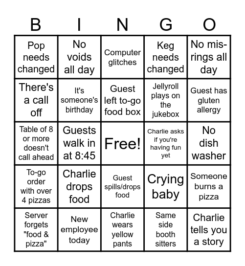 Bingo Card