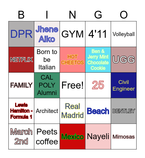 ISIS BINGO Card