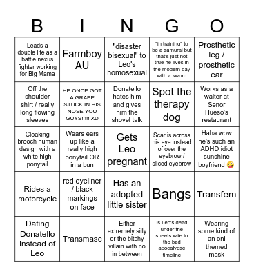 Tumblerina Usagi Bingo Card