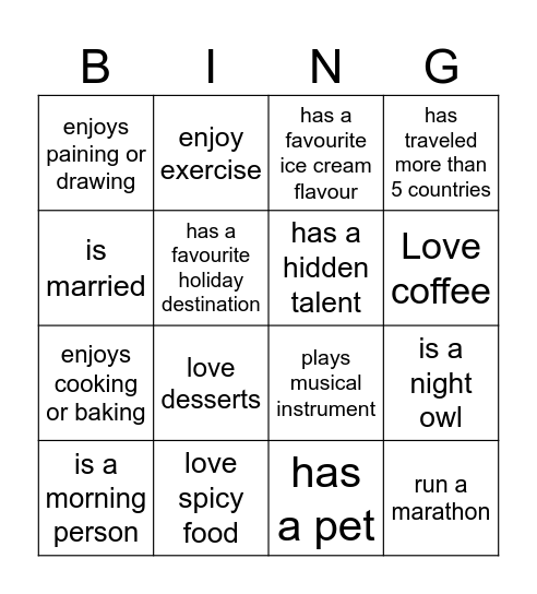 Bingo Card