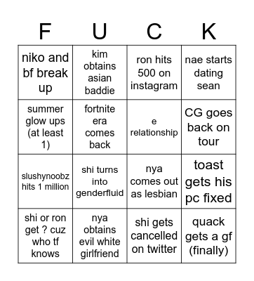 2025 War Bingo Card Bingo Card