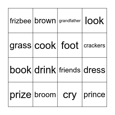 Color Bingo Card