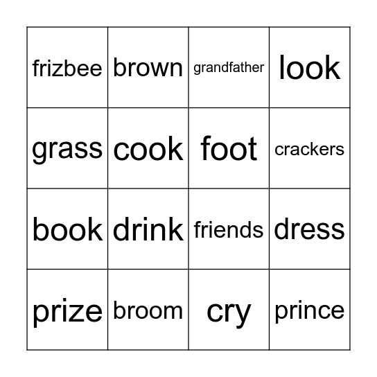 Color Bingo Card