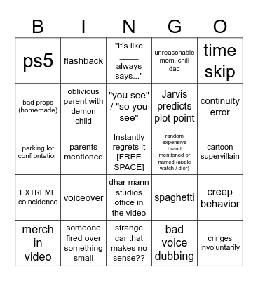 Dhar Mann Bingo v4 Bingo Card