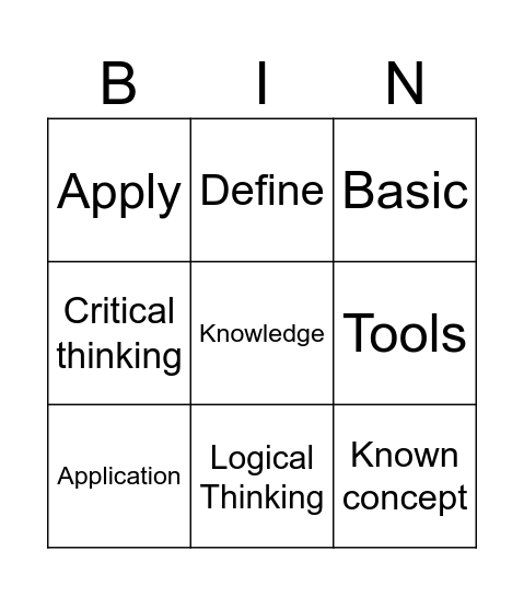Mathematics Engineers Bingo Card