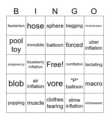 Expansion Bingo Card