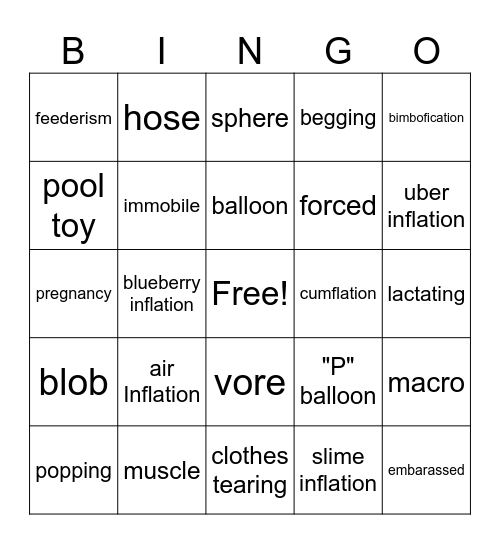 Expansion Bingo Card
