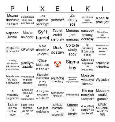PIXELOWSKIE BINGO Card