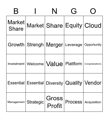 Townhall Bullshit Bingo Card