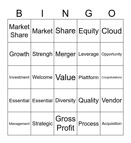 Townhall Bullshit Bingo Card