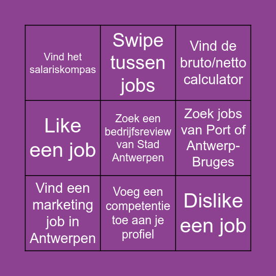Drie op een rij! Speler 3 Bingo Card