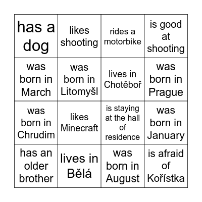 Peplo Bingo Card