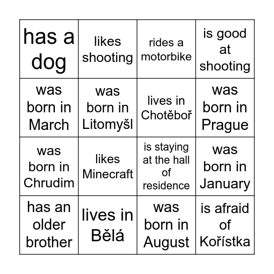 Peplo Bingo Card