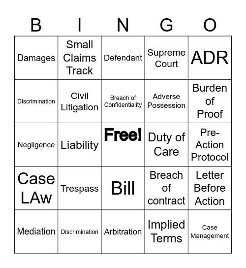Bingo Card