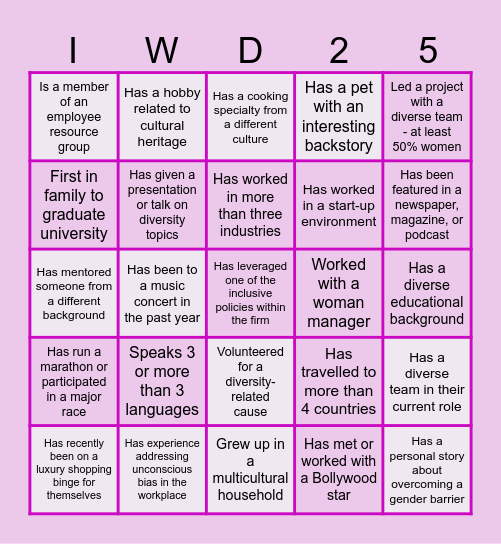ACCELERATE ACTION! Bingo Card