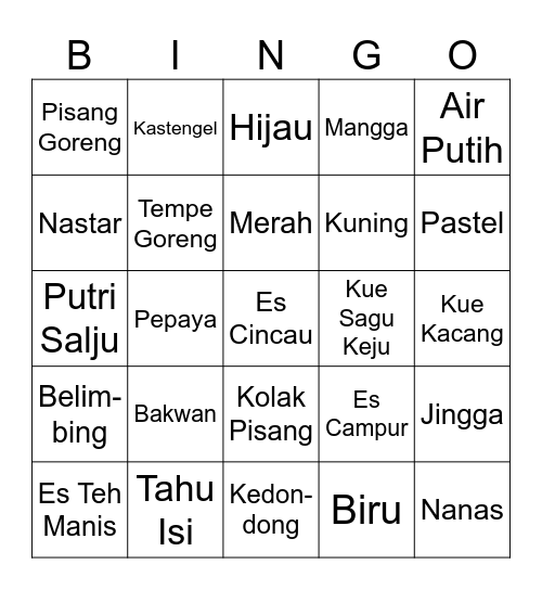 Milo's Bingo Board Bingo Card