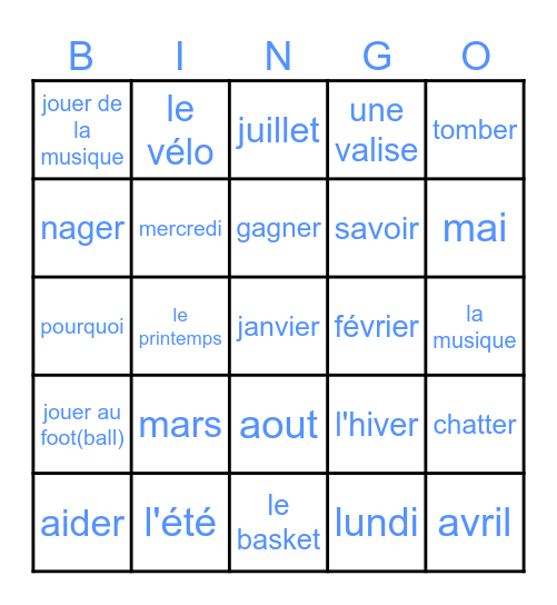 Mission 20 Bingo Card