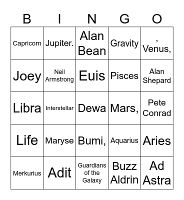 Tilly's Box! Bingo Card