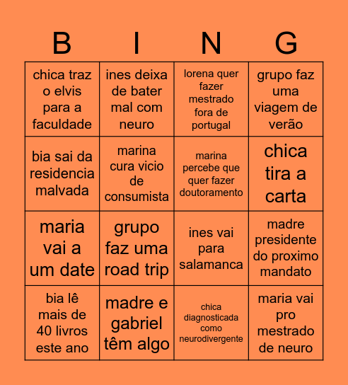 2025 Bingo Card