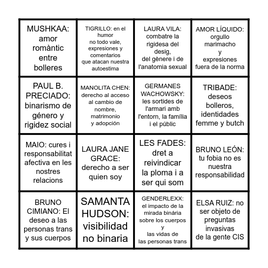 BINGO MUSICAL Bingo Card